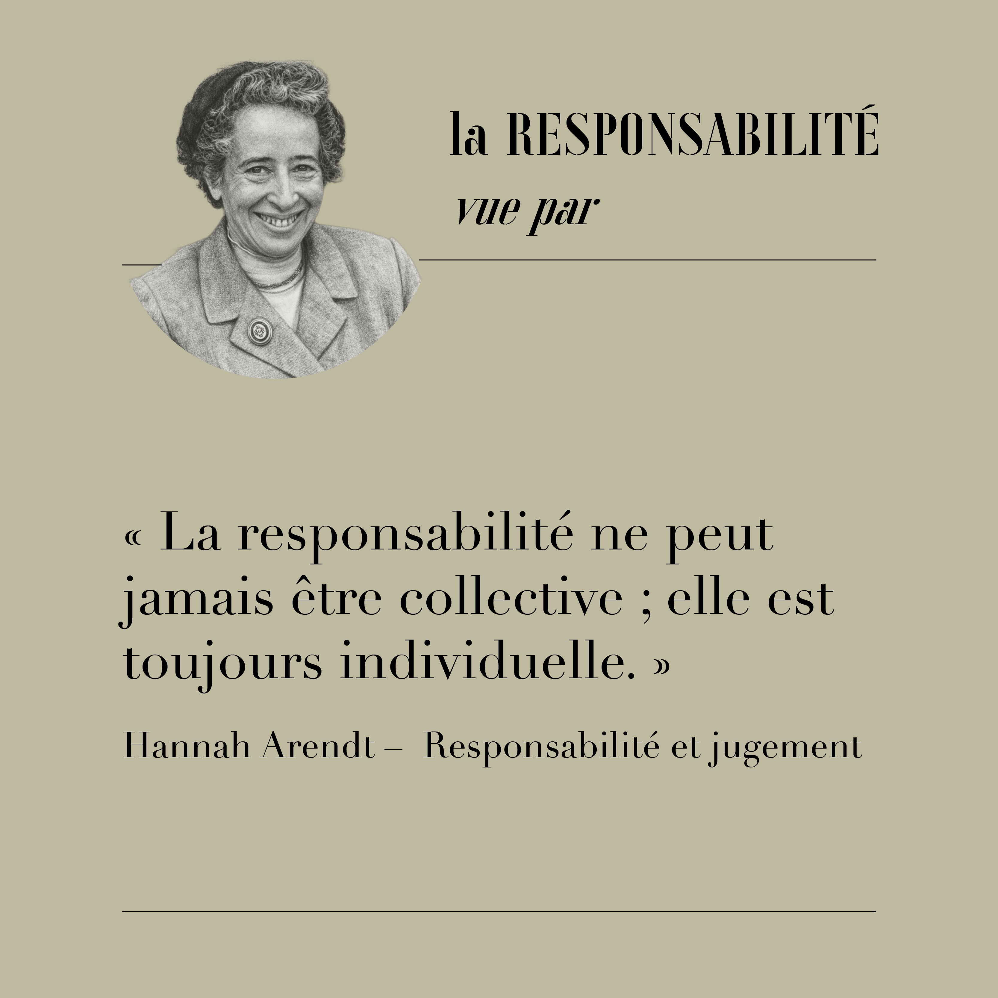 LA RESPONSABILITE VUE PAR HANNAH