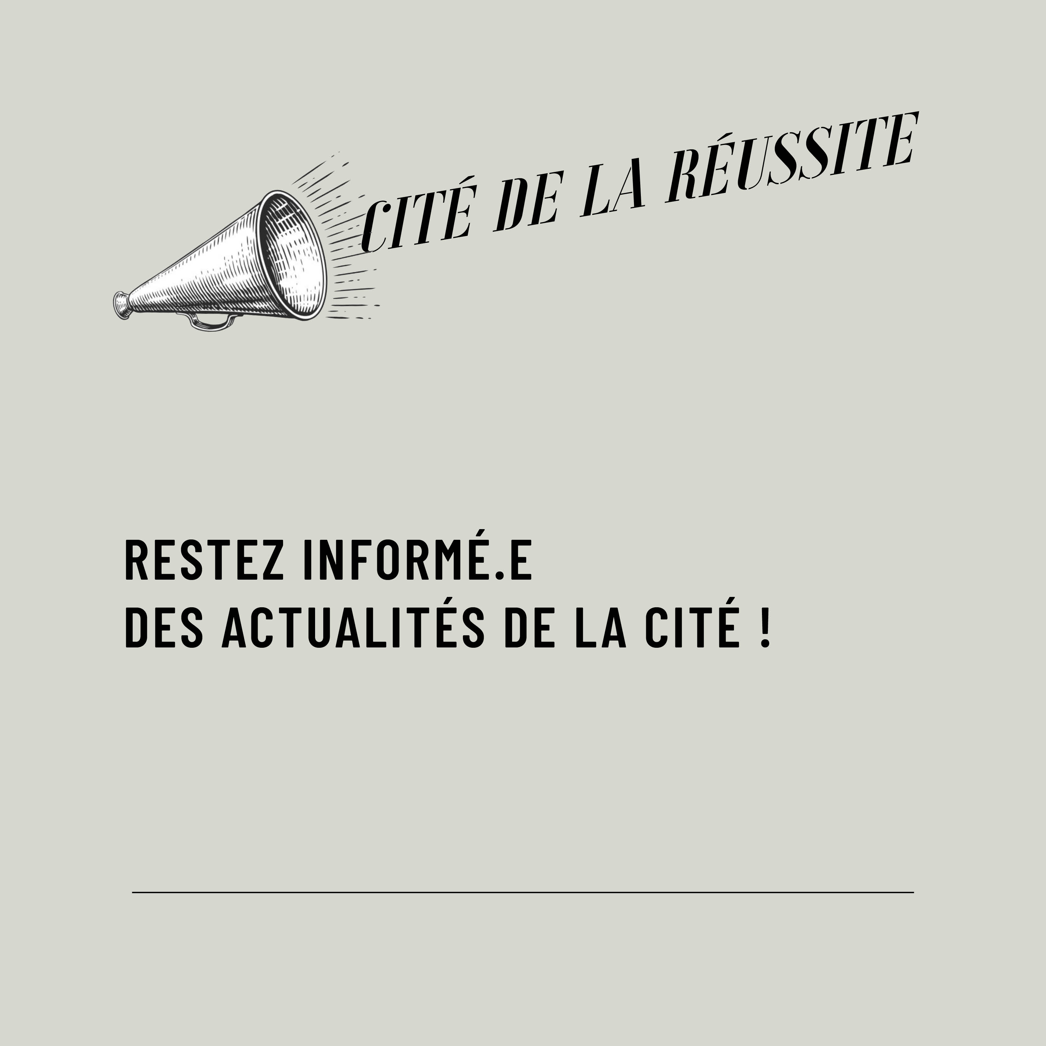 RESTEZ INFORME DES ACTUALITES DE LA CITE